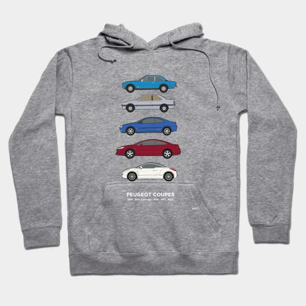 Peugeot Coupe classic car collection Hoodie by RJW Autographics